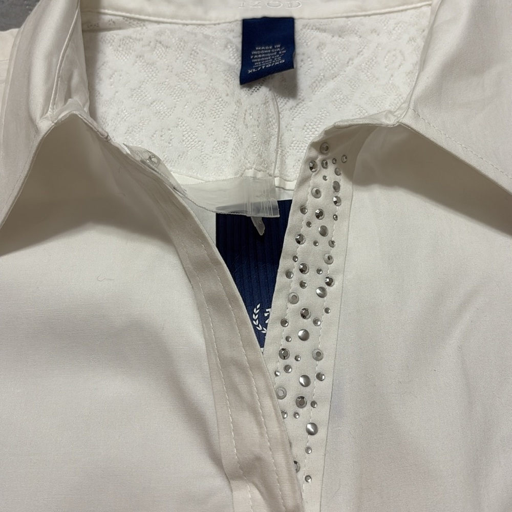 NWT Izod XL Sleeveless White Women's Top - Picture 2 of 2
